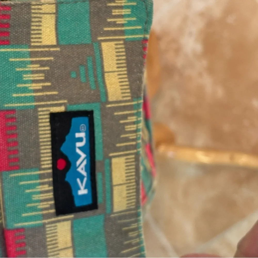 KAVU Crossbody Shoulder Bag Limited Edition Geometric Print Canvas